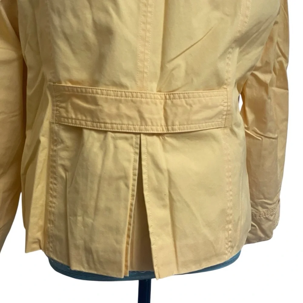 L.L.Bean Yellow Jacket M Double Breasted Cotton Coat Lightweight Utility - Picture 11 of 15